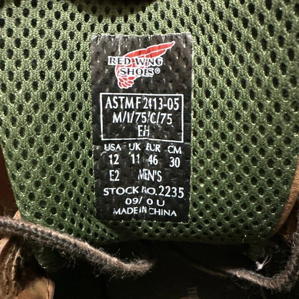 RED WING ASTMF 2413-05 Brown Boots Size 12 EE US. Steel Toe Fast Shipping‎